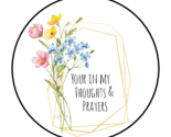 30 YOUR IN MY THOUGHTS &amp; PRAYERS ENVELOPE SEALS STICKERS LABELS TAGS 1.5... - £5.97 GBP