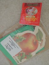 Greeting Cards 6 Apple Cards with Apple Tea Bags Tie On with Ribbon NEW - £5.07 GBP