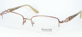 New Avalon AV5039 Cafe Eyeglasses Glasses Half Rim Metal Frame 53-18-135mm - $23.76