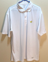 Masters Tech Logo Men&#39;s Golf Atlanta Georgia Sewn Golfer White Polo Shir... - $18.52