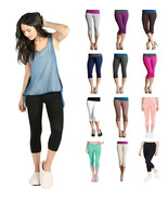Authentic NIKIBIKI Womens 3/4 Crop Seamless Smooth Crop Capri Leggings R... - $23.02 CAD+