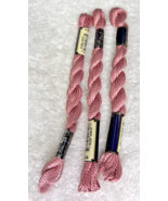3 MINT Anchor Perle Pearl Cotton #894 Pink Embroidery Floss Vintage Skein - $9.41