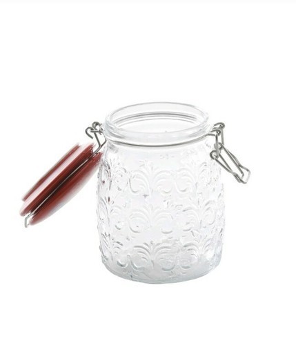 Pioneer Woman ~ CELIA Floral Embossed Clamp Jar w/Ceramic Lid  ~ 38 Ounce Jar Item image 7