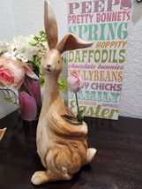Easter Spring Floral Resin Bunny Rabbit Figurine Tabletop Home Decor 9.25&quot; - £27.77 GBP