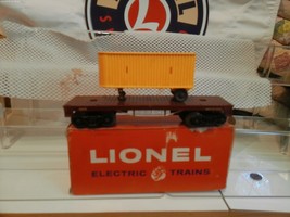 Lionel Postwar 6405 Flatcar With Yellow Trailer Van unrun in original bo... - £56.36 GBP