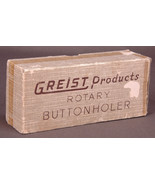 Vtg GREIST Buttonholer w 9 Attatchments w Box-US Patent 2482607 - $24.30