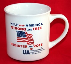 Vintage UA United American Elections Supply Poll Workers Creed COFFEE MU... - $14.84