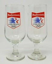 Budweiser 1984 Los Angeles Olympics Beer Glasses Set of 2 Vintage  - £14.84 GBP