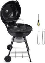 Hasteel 22-Inch Charcoal Grill With A Round Black Enamel Lid And Bowl, 2... - £71.81 GBP