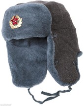 USSR Vintage Russian Army Ushanka Winter Hat, with Soviet Army Soldier I... - £46.79 GBP+