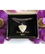 Sarah Coventry DAWN TO DUSK Vintage NECKLACE 2 Sides Rhinestone &amp; Faux P... - $18.80