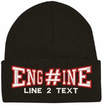 Custom Firefighter Winter Hat Embroidered ENGINE 38 STYLE Knit Beanie or... - £19.97 GBP