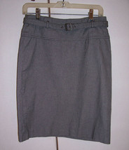 Cynthia Steffe Black Tweed Cotton Blend Skirt Belt Perfect for Work! Sz ... - £17.78 GBP