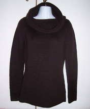 Elie Tahari Bergdorf Goodman Brown Merino Wool Cowl Neck Sweater Sz Small EUC - £69.91 GBP
