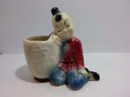 Vintage Royal Coplay Ceramic Planter Seated Man Figurine (Marked in Chin... - $14.85