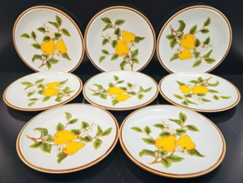 8 Mikasa Bountiful Salad Plates Set Vintage Natural Beauty Fruit Pears Retro Lot - $132.53