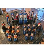 Vintage Classic British Napoleonic RESIN Chess Set Napoleon 32 PC Set - ... - $59.95