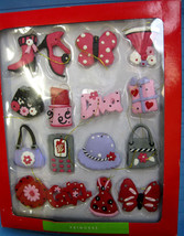 Mini Christmas Ornaments Personality Princes Girls North Pole Set of 16 Pinks - £18.07 GBP