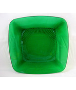 Anchor Hocking Luncheon Plate Forest Green Charm Square Glass Design - £23.14 GBP