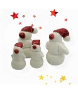 Handmade Ceramic Miniature Snowman Ornament, Christmas Cake Topper Or Ho... - £21.78 GBP+