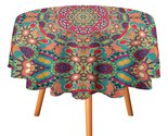 Retro Mandala Floral Tablecloth Round Kitchen Dining for Table Cover Dec... - £12.77 GBP+