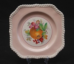 California by Johnson Brothers 7-3/4&quot; Square Salad Plate Pink Fruit England - £14.00 GBP