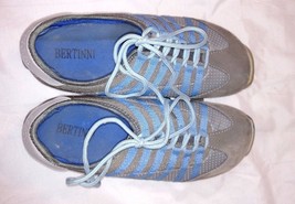 BERTINNI Womens SHOES 7 1/2 Blue Grey Camo SNEAKERS C-12 Laces 7.5  - £13.54 GBP