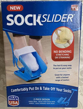 Sock Slider As Seen On TV 2-Piece Design Comfortably Put On &amp; Take Off S... - £9.94 GBP