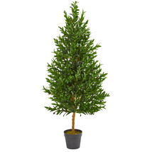 4.5 Olive Cone Topiary Artificial Tree UV Resistant (Indoor/Outdoor) - £161.59 GBP