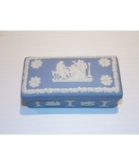 Wedgewood Jasperware Vesta Blue Match Trinket Box Made in England  - €39,06 EUR