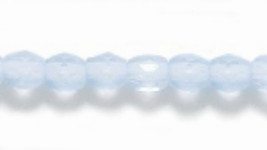 4mm Fire Polish, Transparent Lt Sapphire Matte, Czech Glass Beads 100 blue - £1.18 GBP