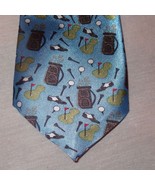 Golf Bags Shoes Tie Necktie 53&quot; Horizon Group 2011 Blue Green White Novelty - £10.17 GBP