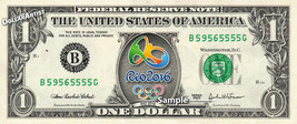 RIO Olympics 2016 on a REAL Dollar Bill Cash Money Collectible Memorabilia Novel - £6.21 GBP