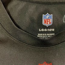 NFL Boys Sz L 14 16 Black Short Sleeve Atlanta Falcons Dri Tee Shirt Top  - $11.88
