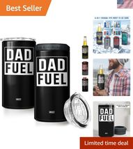 4-in-1 Dad Tumbler Gifts for Dad from Daughter Son - 12oz Dad Fuel Can C... - $54.42