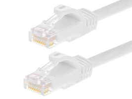 Cat6 10ft White 12 Pk Patch Cable UTP 24AWG 550MHz Pure Bare Copper Snag... - $109.75