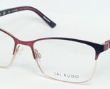 Jai Kudo JK013 C1 Burgundy /Or Lunettes En Métal 52-16-135mm - $56.58