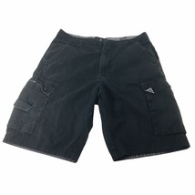 London Fog Mens Shorts Size W32 Faded Black Cargo Corduroy Casual Pockets - $20.85