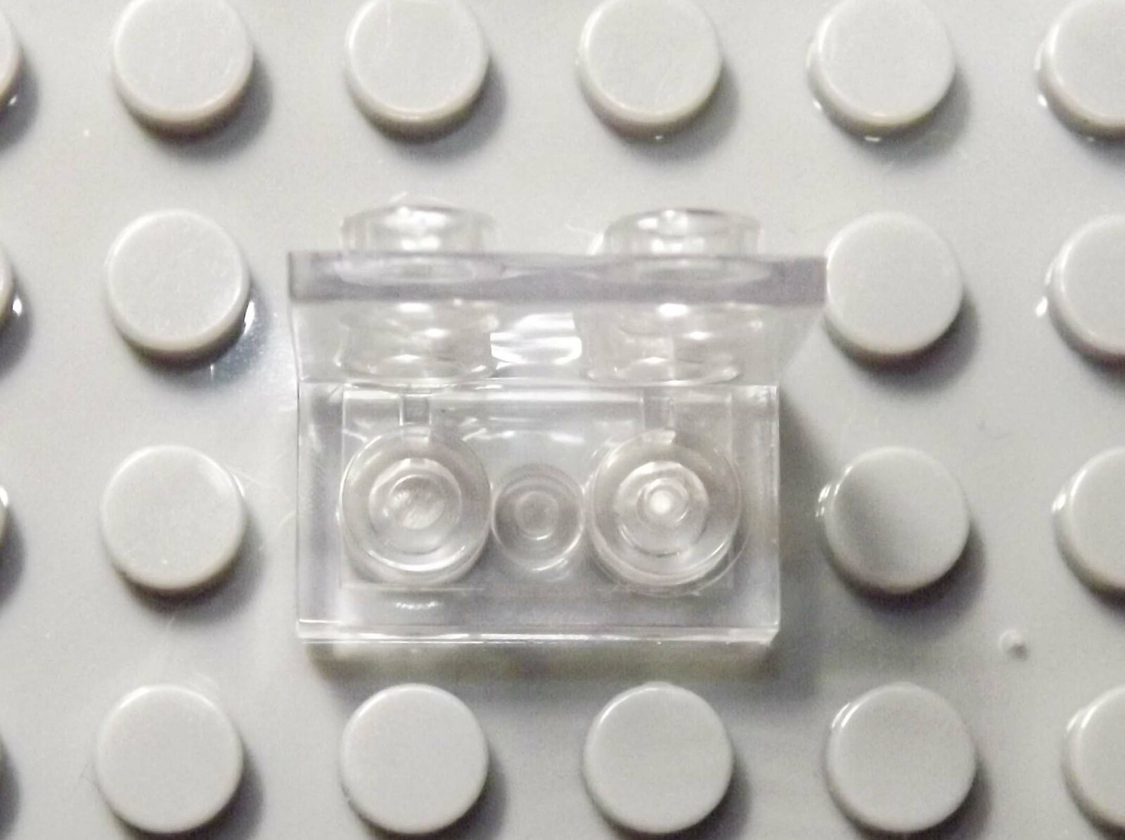 Minifigure Clear Transparent 2X1 Side Display Stand Base Toys - $1.40