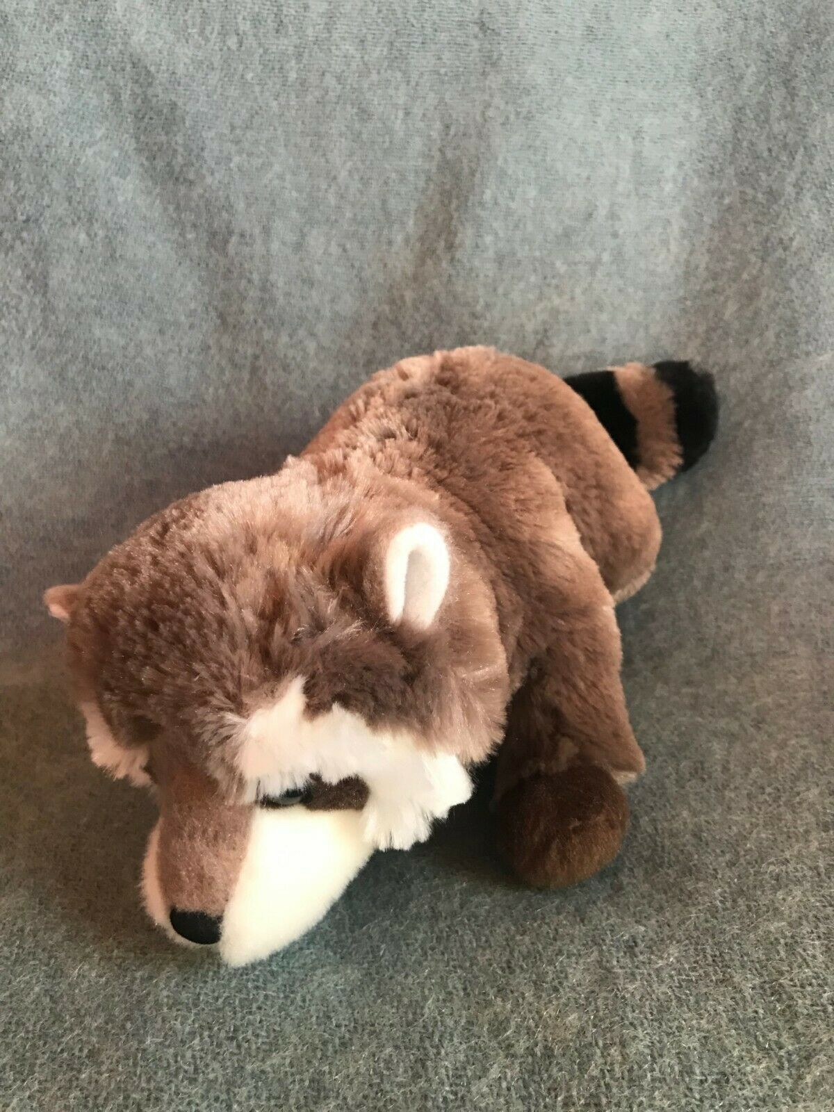 Douglas Super Soft Brown & White RACCOON Stuffed Animal – 4 inches high x 13 x 4 - $11.29