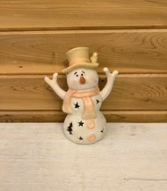 Christmas Snowman Tea Light Candle Holder - £17.00 GBP