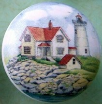 Ceramic knob Light House Lighthouse Cape Neddick ME - £3.64 GBP