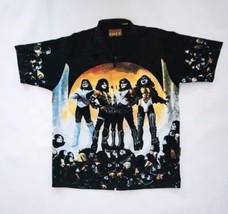 Vintage Y2K KISS AOP Button shirt All of Print - £158.26 GBP