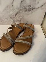 Mariella Sandals Women’s 6.5  Gold Slip On Strapping Slides Made In Italy - $376.33 MXN