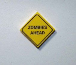 Zombies Ahead Sign 2X2 Horror construction piece - £2.39 GBP
