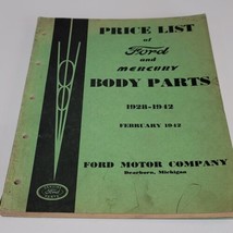 1928-1942 FORD MERCURY BODY PARTS PRICE LIST DEALERS CATALOG MANUAL REFE... - $14.84