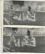 Vintage Photo Negative 1930s / 40s  Woman Driving Tractor Putting Up Bar... - $21.69 CAD