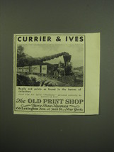 1949 The Old Print Shop Ad - Currier &amp; Ives - £14.78 GBP