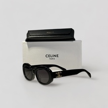 Celine Triomphe 01 / Black and Gold Acetate Sunglasses / CL40194U - £223.77 GBP
