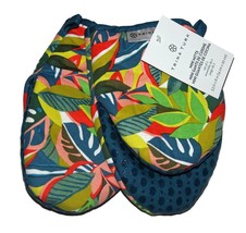 2 Trina Turk Colorful Tropical Rubber Dots Quilted Inside Mini Oven Mitts NWT - £19.97 GBP